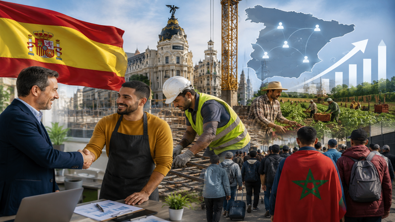 العمالة الأجنبية تكتسح سوق الشغل الإسباني
